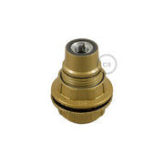 Kit portalampada E14 in bakelite con doppia ghiera per paralume - Oro