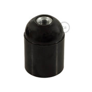 Kit portalampada E27 in bakelite - Nero