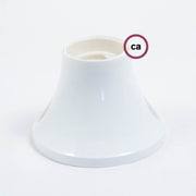 Portalampada 90° E27 a parete o soffitto in termoplastica - Bianco