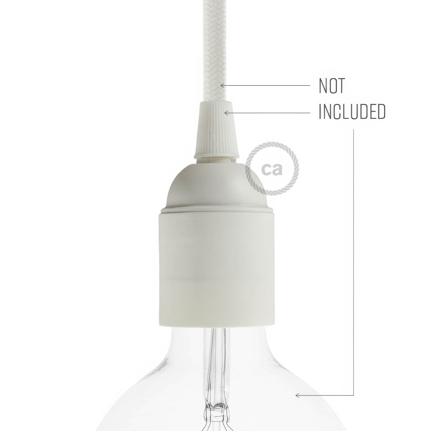Kit portalampada E27 in termoplastica - Bianco