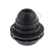 Kit portalampada E27 in termoplastica con doppia ghiera per paralume - Nero