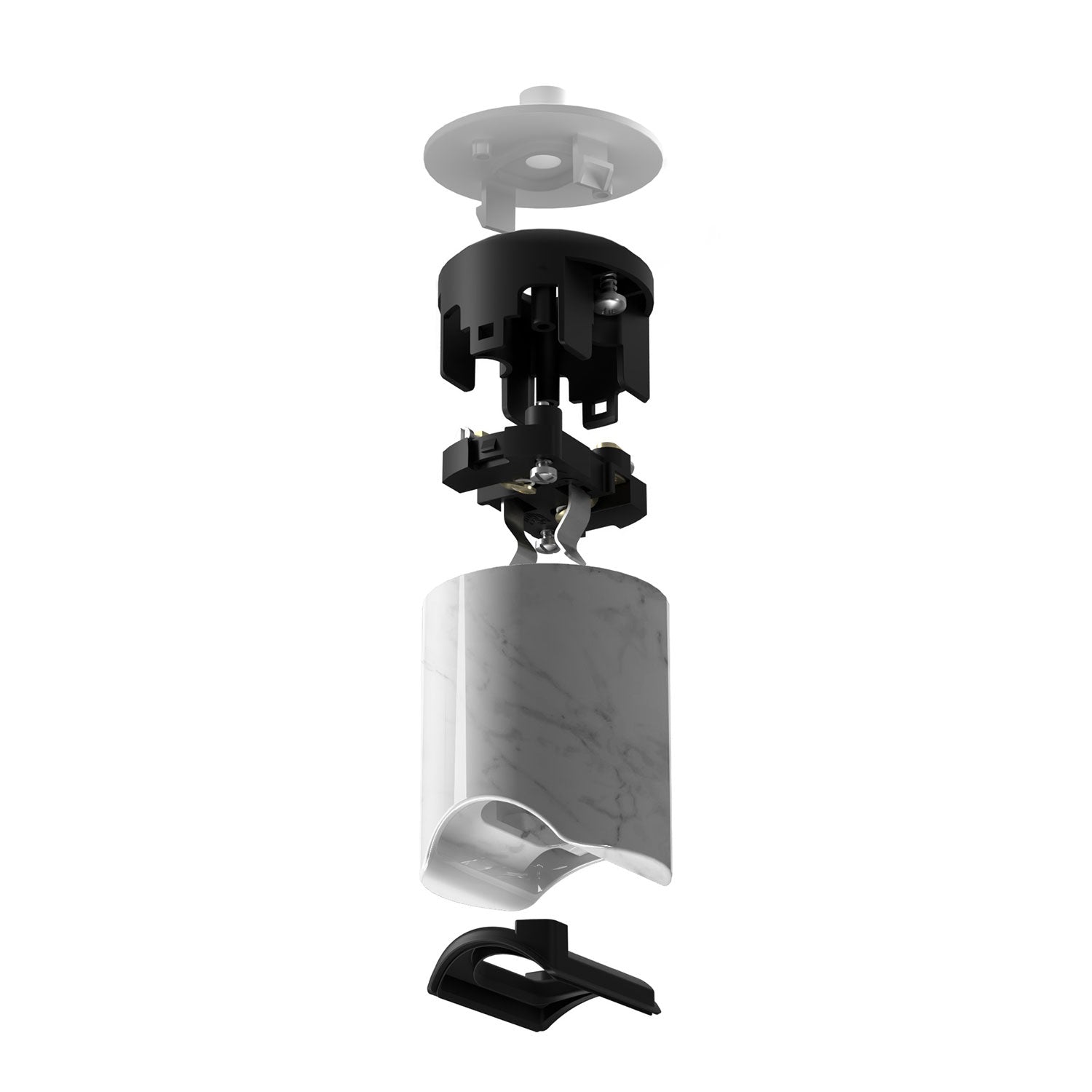 Kit portalampada esse14 per lampade a sospensione con attacco S14d - Effetto White marble