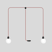 Lampada plug-in da esterno Modulair IP65 a 2 cadute con paralumi infrangibili Unbreak-a-Ball e cavo SM09