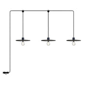 E-Snake Modulair Lampada da esterno IP65 portatile a 3 luci con paralumi - Nero