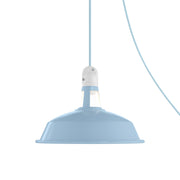 Lampada portatile da esterno Snake con paralume Harbour, 5 m cavo tessile, portalampada IP65 waterproof - Blu carta da zucchero