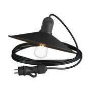 Snake Modulair con paralume Swing, lampada portatile per esterni, 5 m cavo tessile, portalampada IP65 e spina - Nero