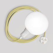 Lampada portatile Snake con interruttore sul portalampada, spina UK, paralume infrangibile Unbreak-a-Ball e cavo RZ10