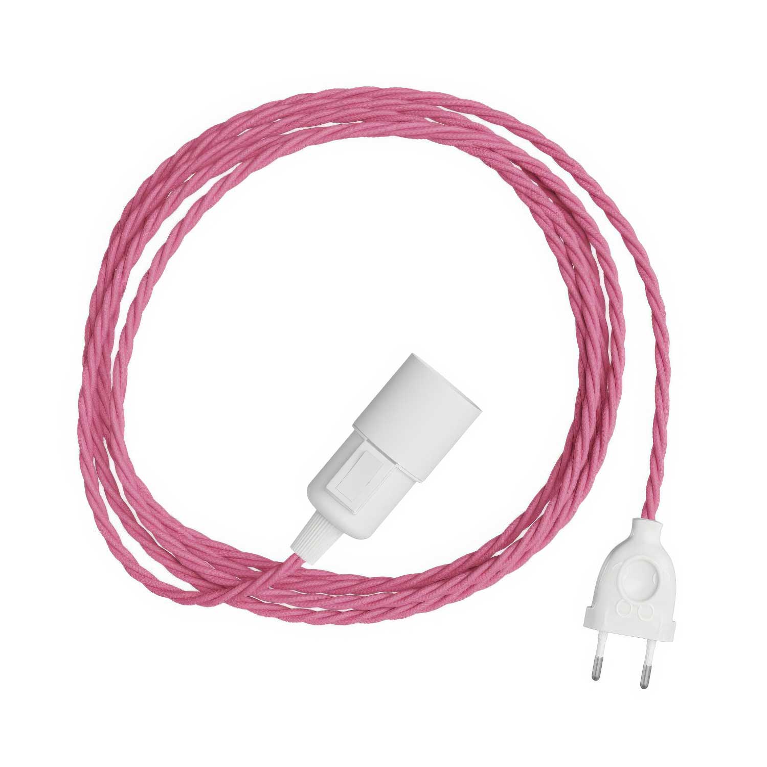 Snake Twisted - Lampada plug-in con cavo trecciato in tessuto TM08