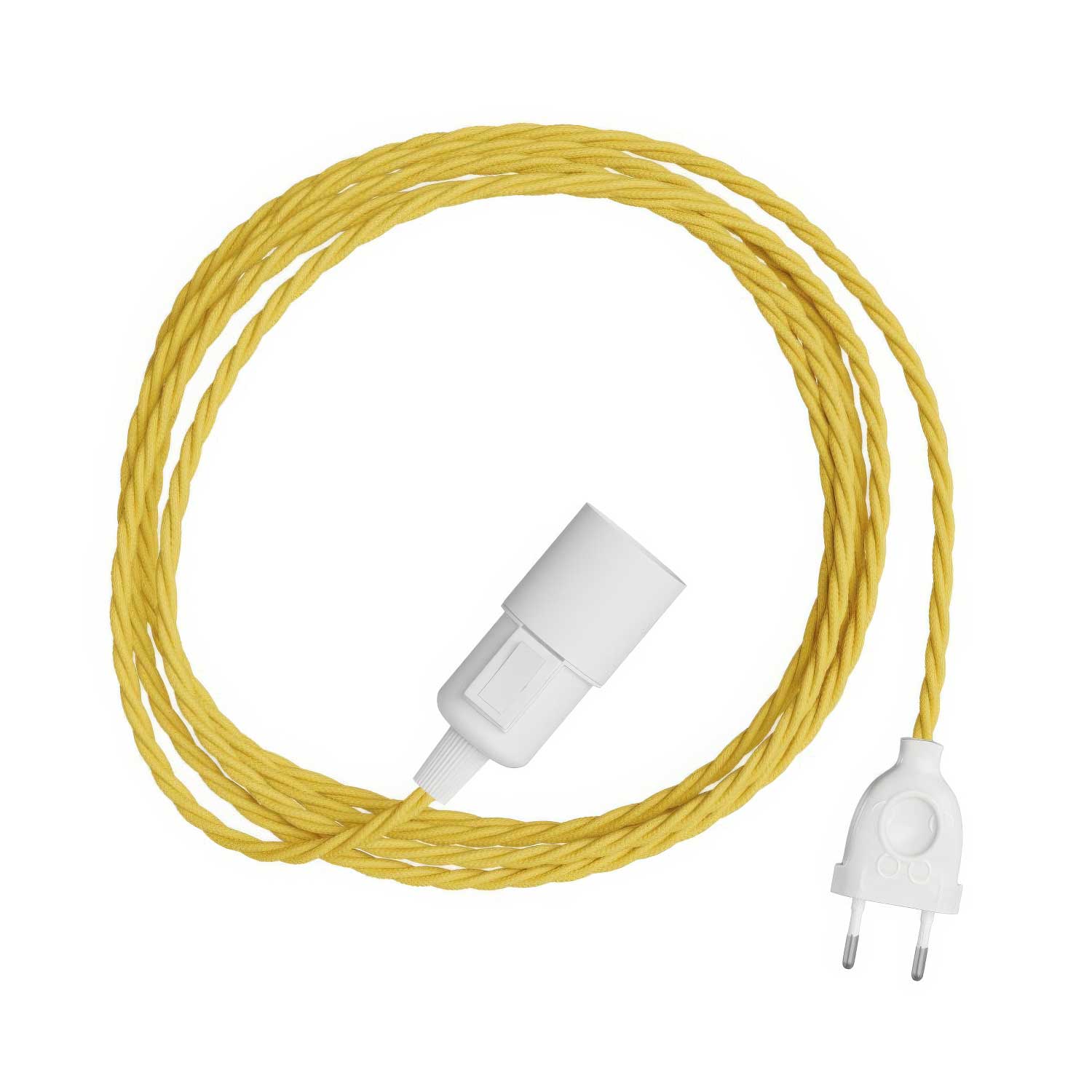 Snake Twisted - Lampada plug-in con cavo trecciato in tessuto TM10