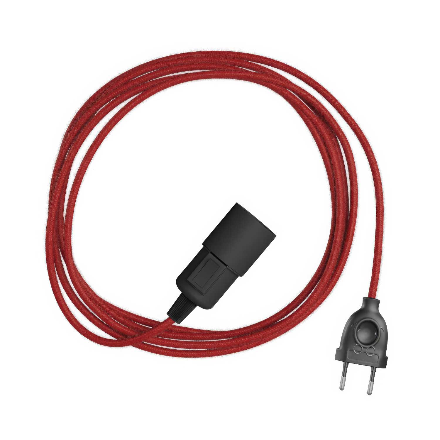 Snake - Lampada plug-in con cavo in tessuto colorato RC35
