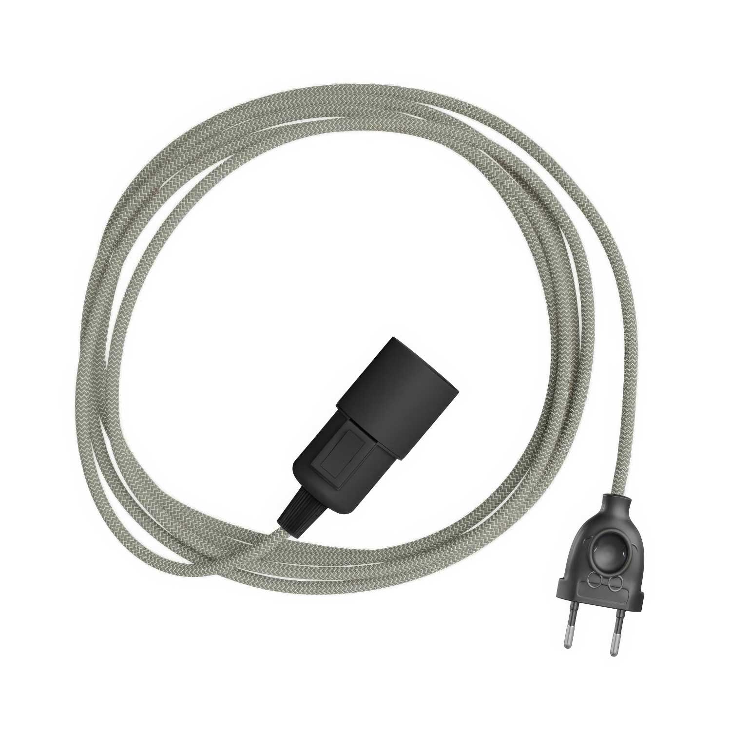 Snake Zig-Zag - Lampada plug-in con cavo in tessuto effetto Zig-Zag RD74