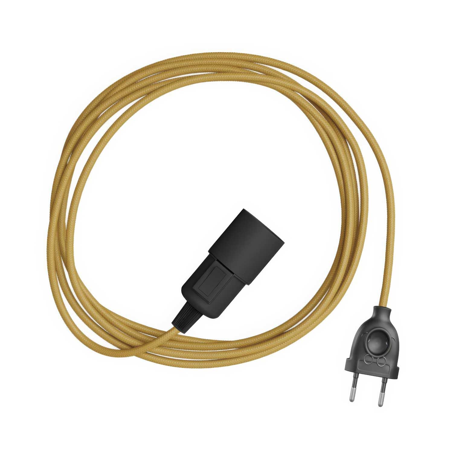 Snake - Lampada plug-in con cavo in tessuto colorato RM25