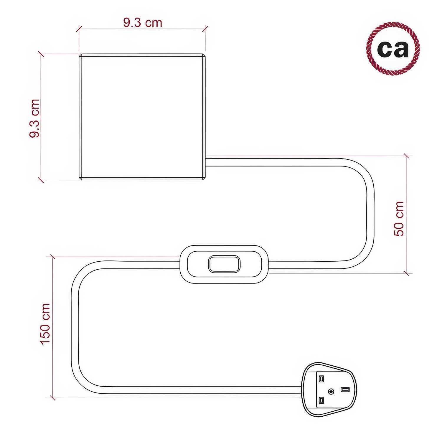 Posaluce Cubetto, lampada da tavolo in legno naturale e spina UK - Neutro