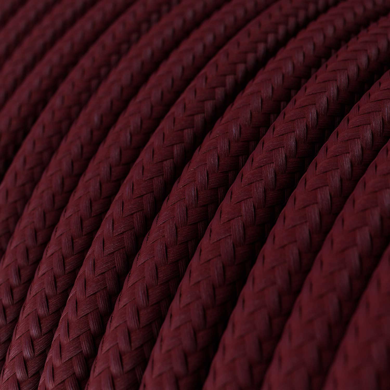 Cavo elettrico in tessuto Bordeaux - L'Originale Creative Cables, per lampade e lampadari - RM19