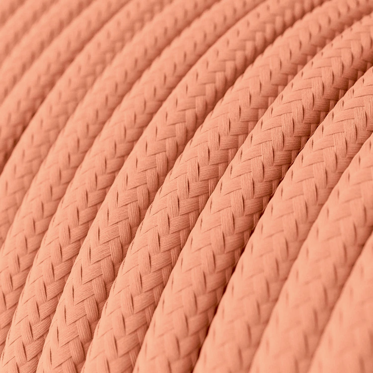Cavo elettrico rivestito in tessuto color pesca - L'Originale Creative Cables, per lampade moderne e colorate - RM23