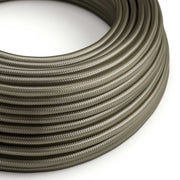 Cavo elettrico rivestito in tessuto lucido Grigio Scuro - L'Originale Creative Cables, per lampade raffinate - RM26