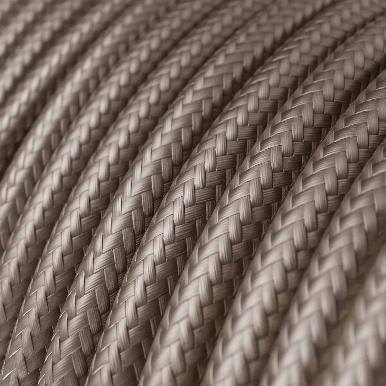 Cavo elettrico tessile lucido color Cipria - L'Originale Creative Cables, per impianti a vista di design - RM27