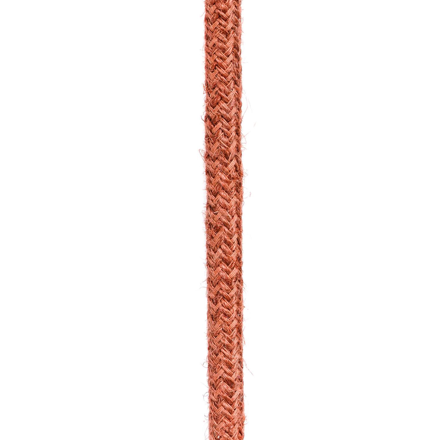 Cavo per illuminazione in juta Arancione Argilla - L'Originale Creative Cables, per lampade a sospensione e da parete - RN27