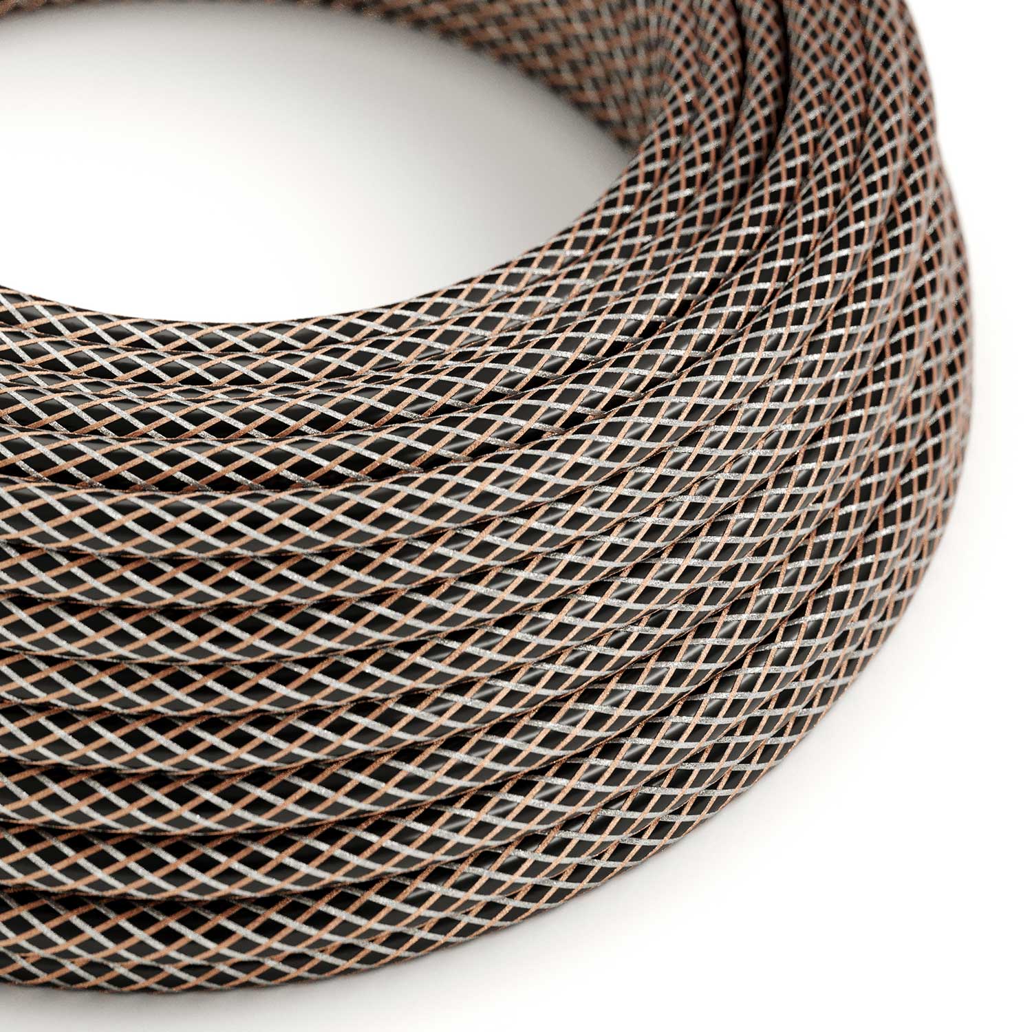Filo elettrico Nero con maglia in Rame e e Rame stagnato - L'Originale Creative Cables, per le tue lampade - RR03