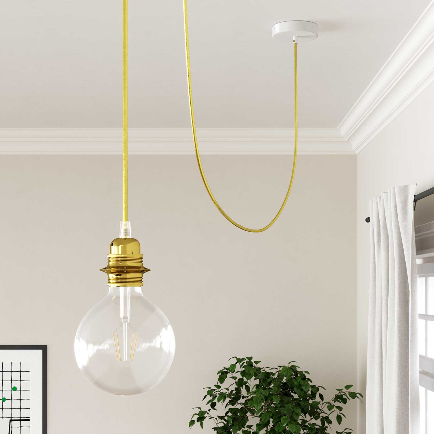 Cavo elettrico in Rame color Ottone - L'Originale Creative Cables, la scelta migliore per lampade artistiche - RR13