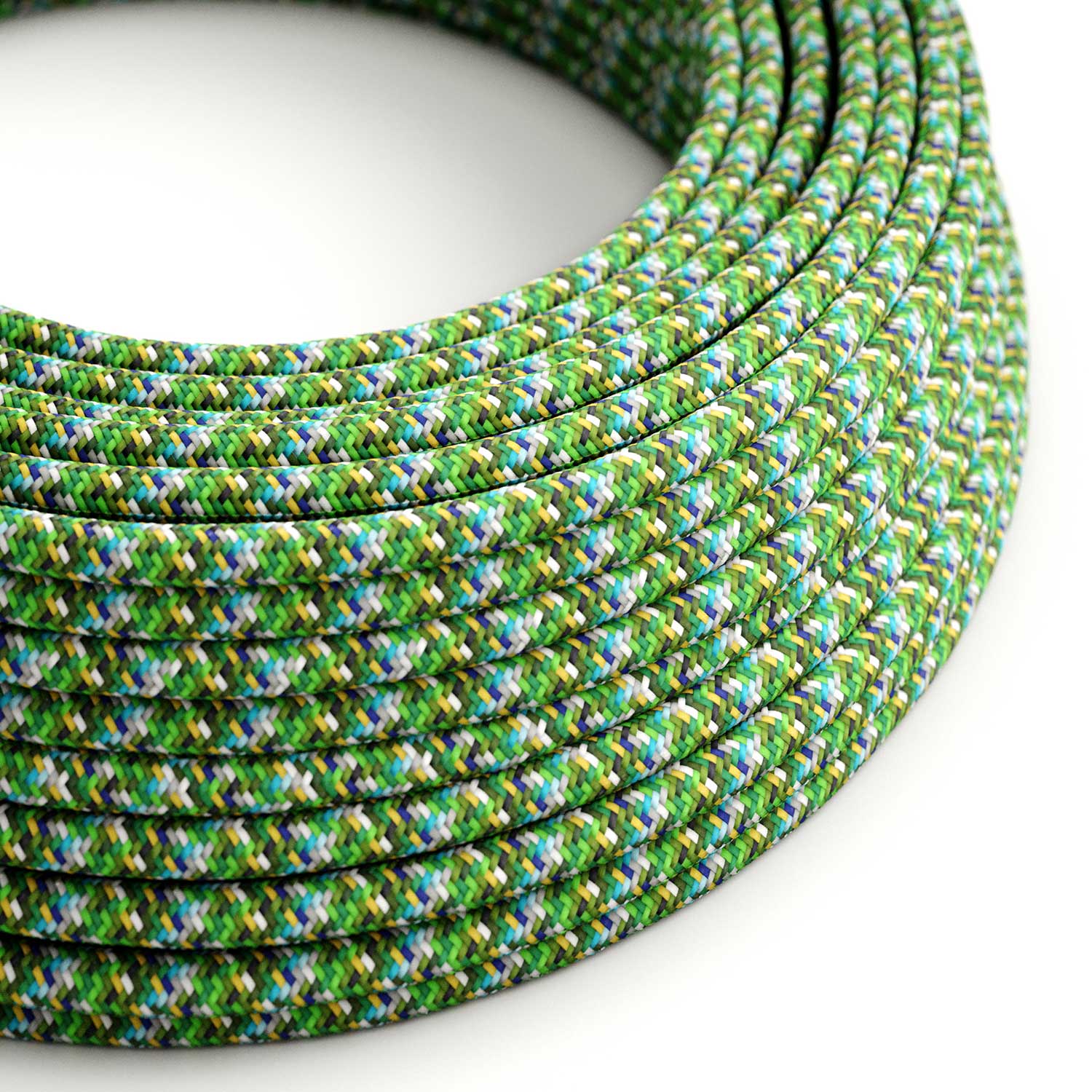 Cavo per illuminazione in tessuto Pixel Palette Verde - L'Originale Creative Cables, per decorazioni luminose uniche - RX05