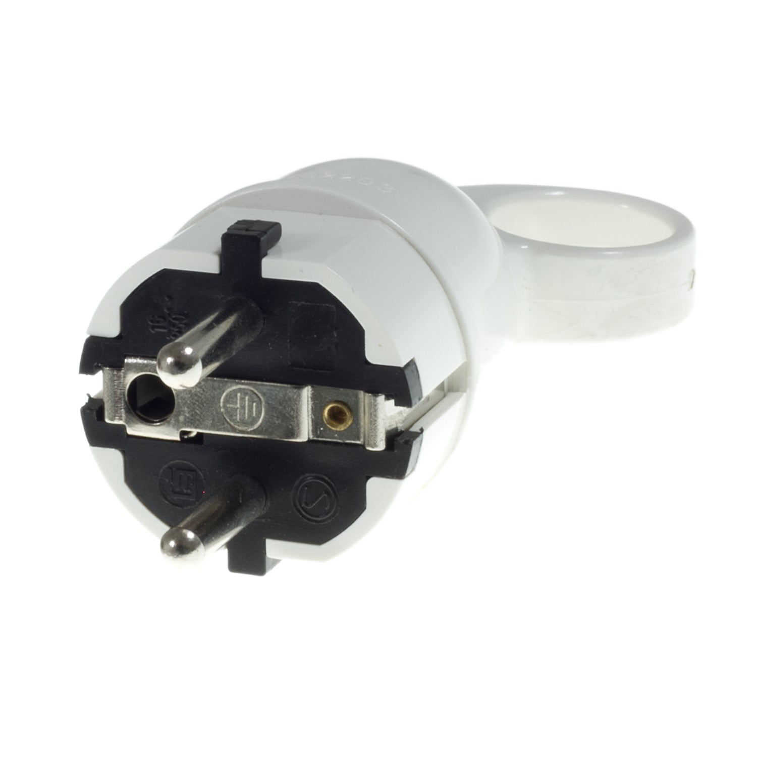 Spina Schuko Confort con anello 16A 250V - Bianco