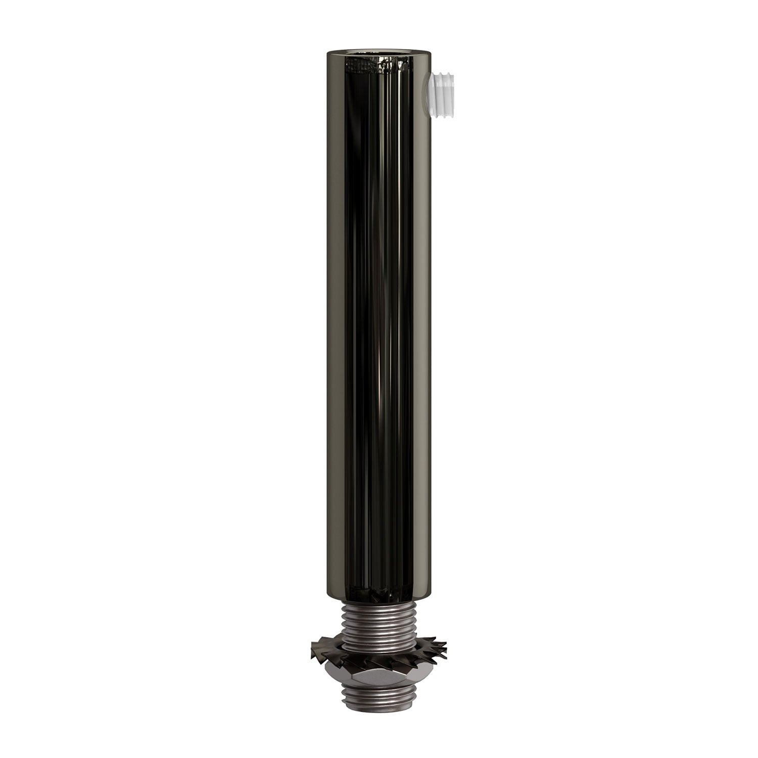 Serracavo cilindrico in metallo lunghezza 7 cm completo di tige, dado e rondella - Nero perla