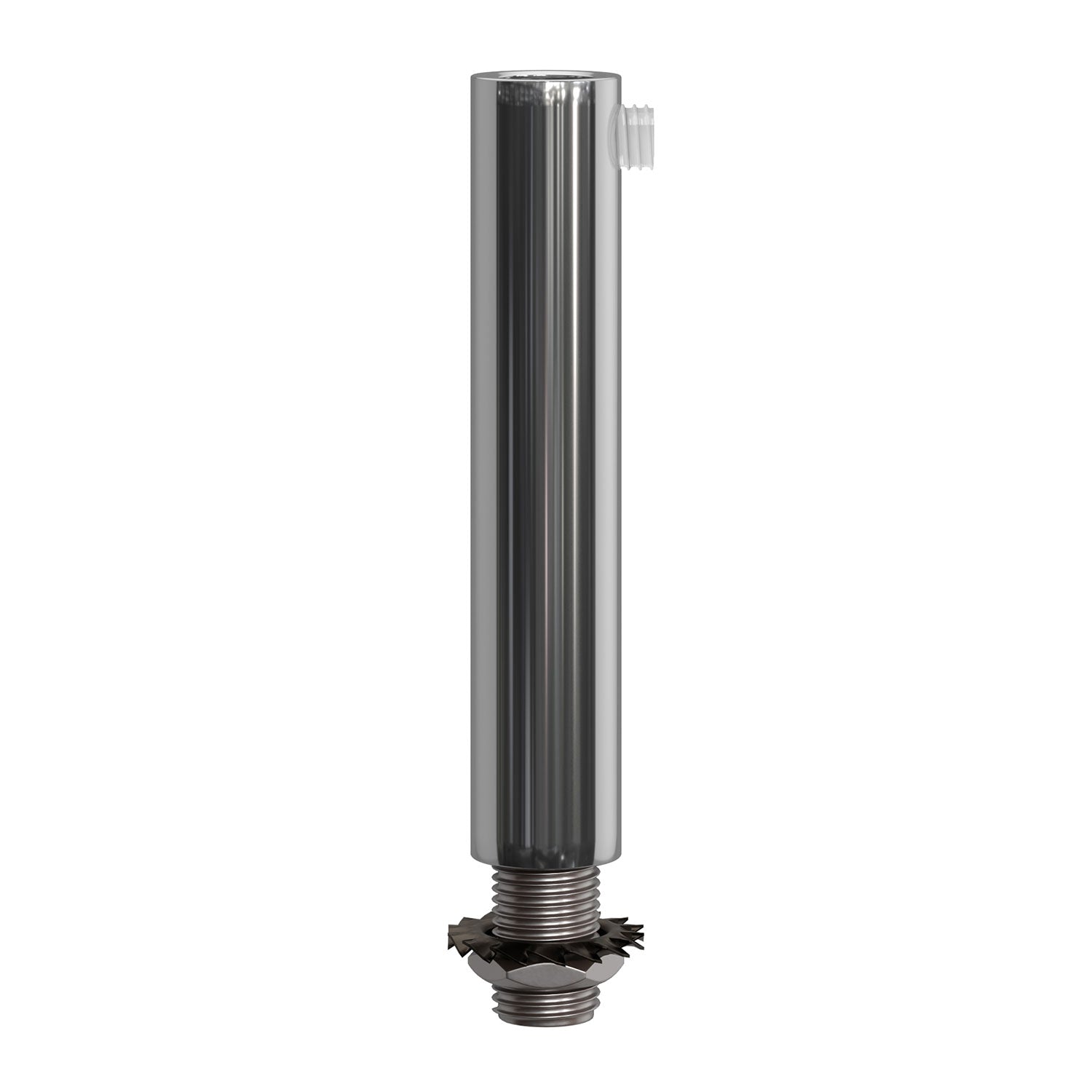 Serracavo cilindrico in metallo lunghezza 7 cm completo di tige, dado e rondella - Cromo