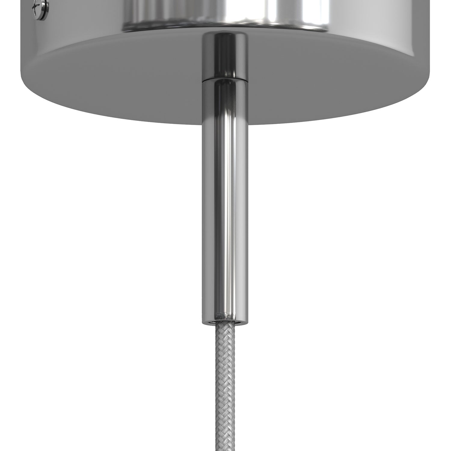 Serracavo cilindrico in metallo lunghezza 7 cm completo di tige, dado e rondella - Cromo