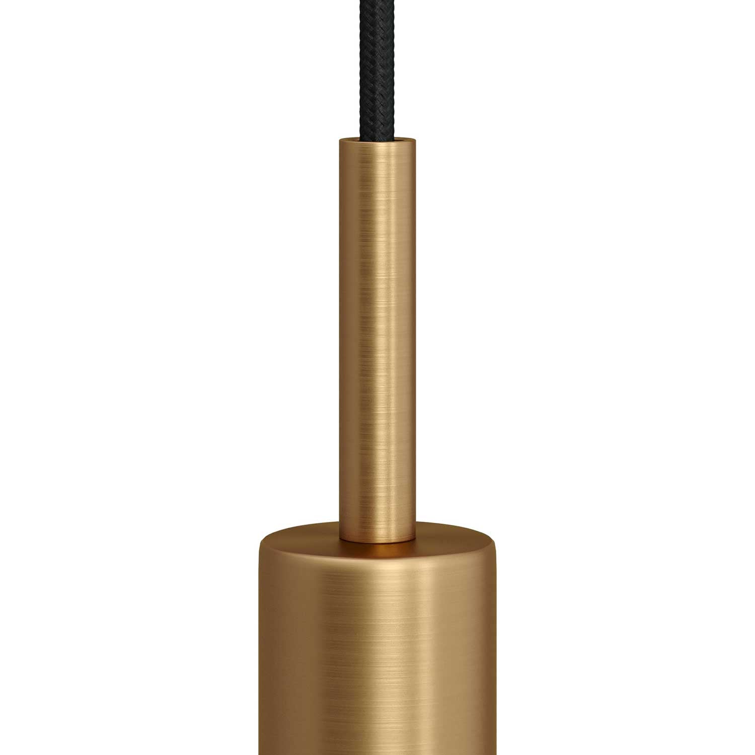 Serracavo cilindrico in metallo lunghezza 7 cm completo di tige, dado e rondella - Bronzo satinato