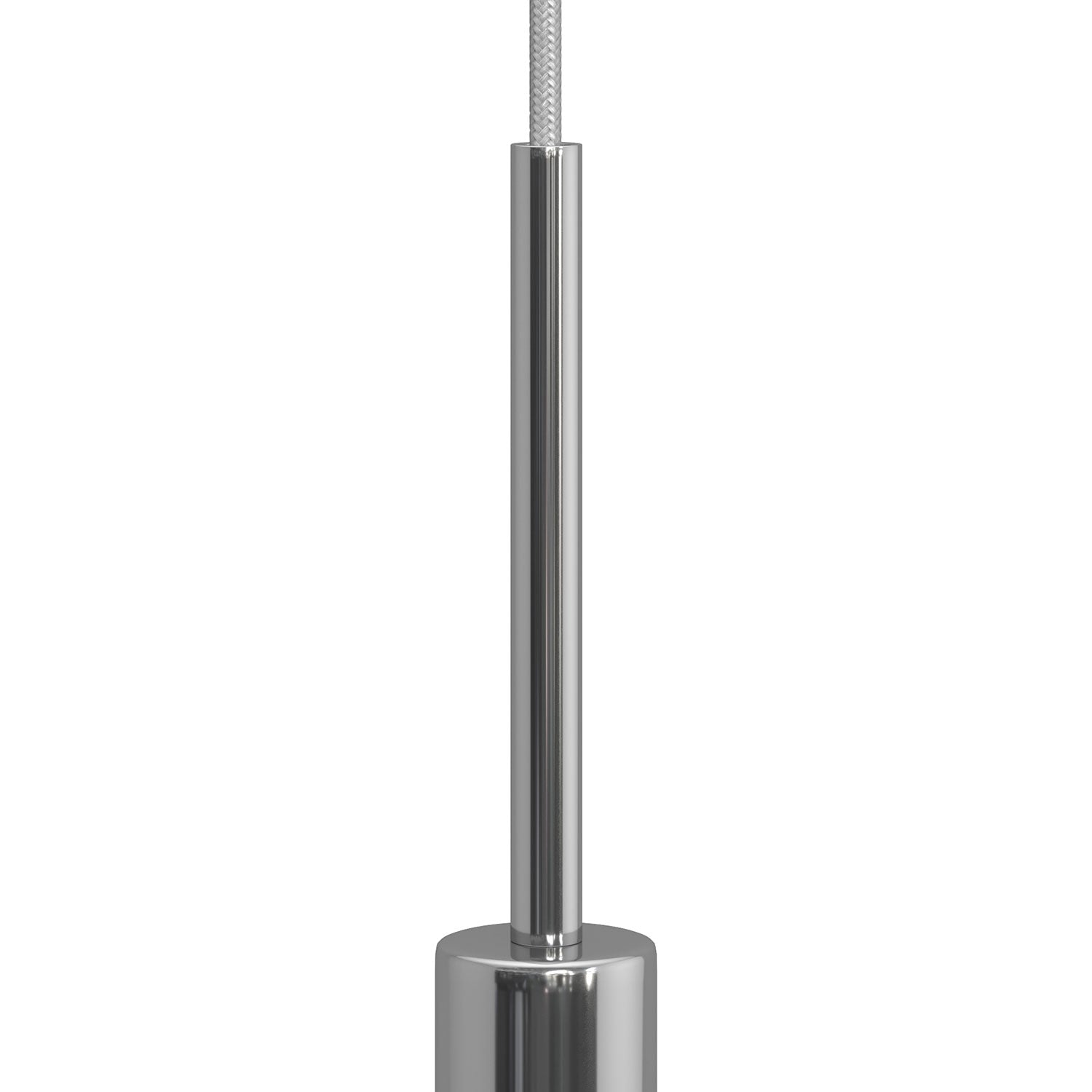 Serracavo cilindrico in metallo lunghezza 15 cm completo di tige, dado e rondella - Cromo