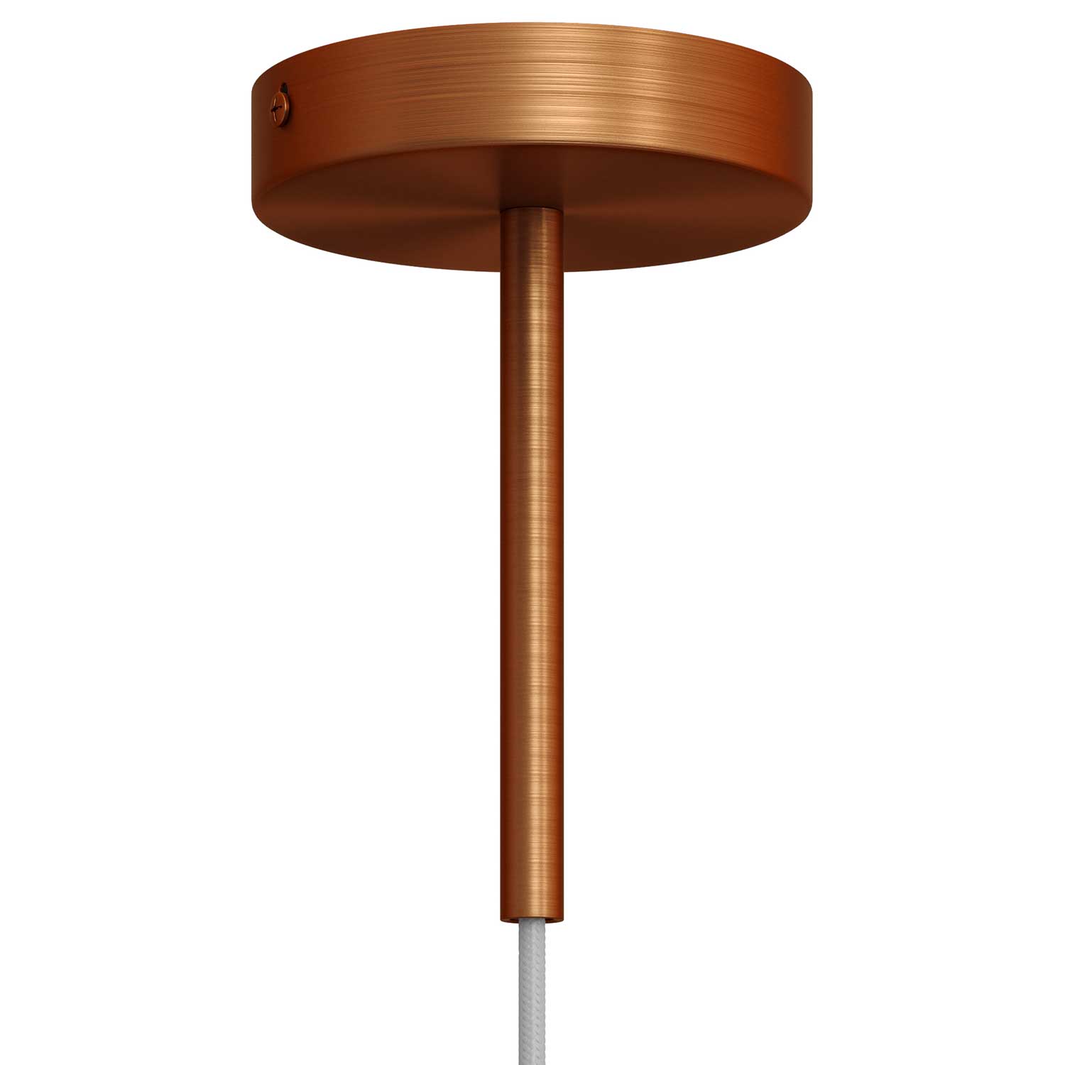 Serracavo cilindrico in metallo lunghezza 15 cm completo di tige, dado e rondella - Rame satinato