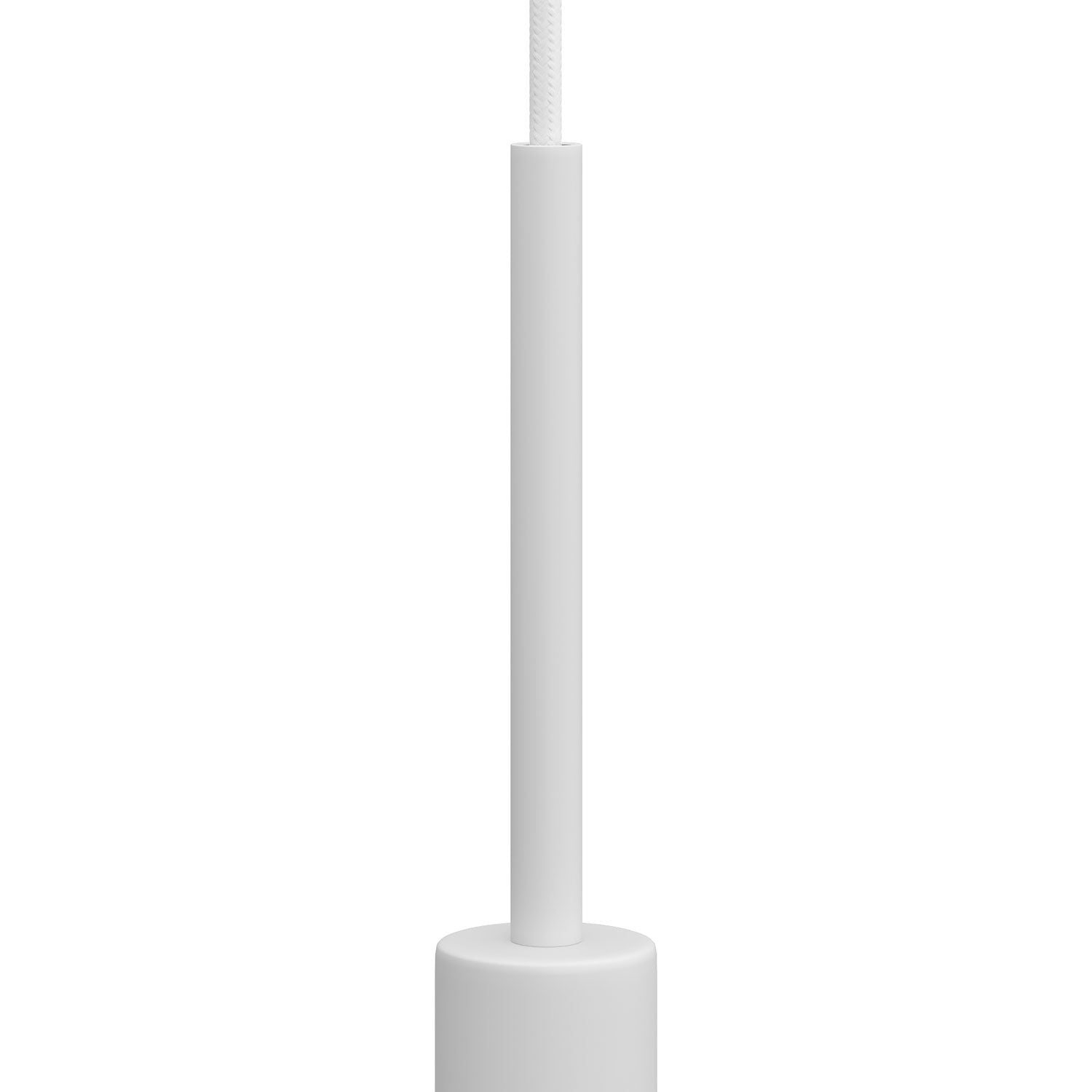 Serracavo cilindrico in metallo lunghezza 15 cm completo di tige, dado e rondella - Bianco