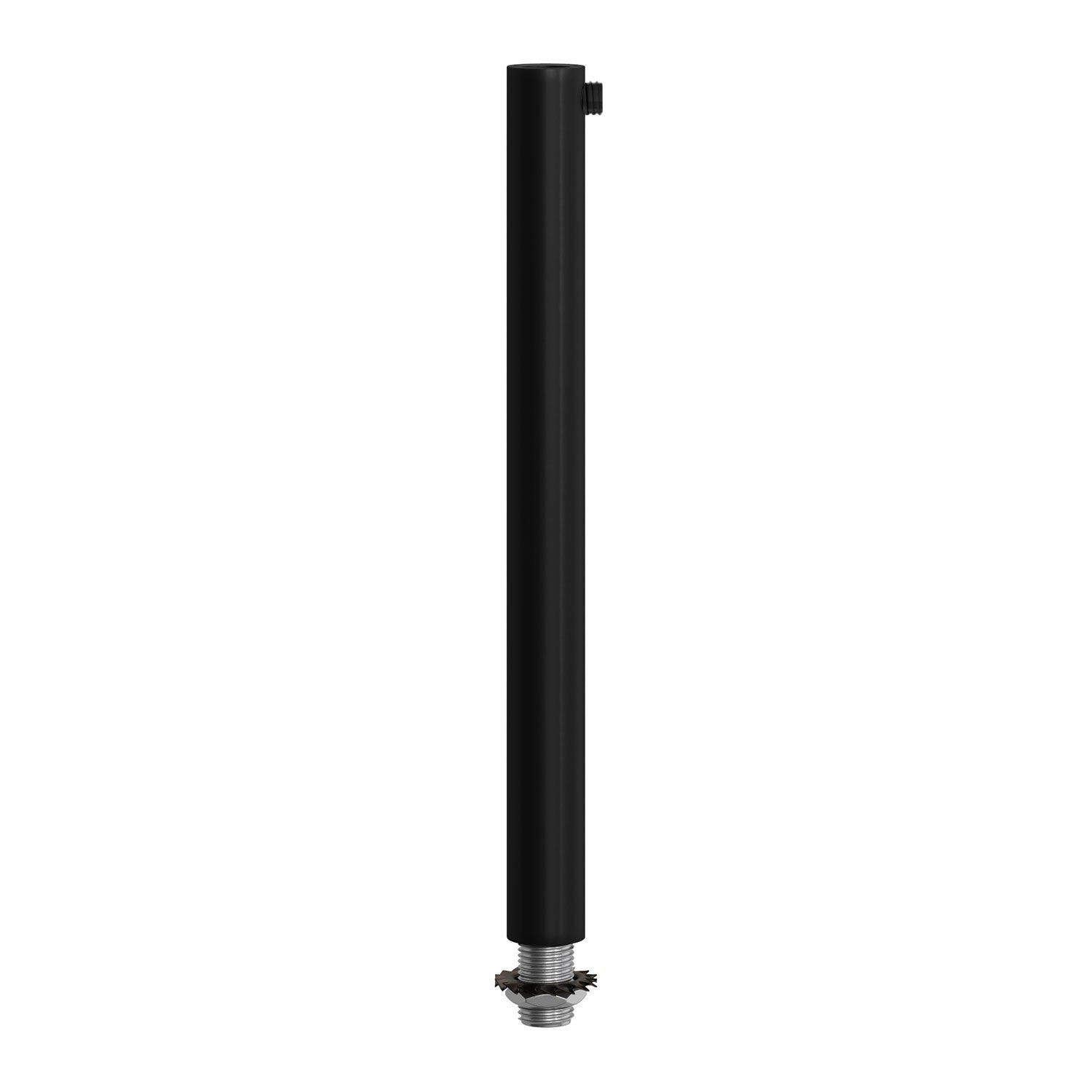 Serracavo cilindrico in metallo lunghezza 15 cm completo di tige, dado e rondella - Nero