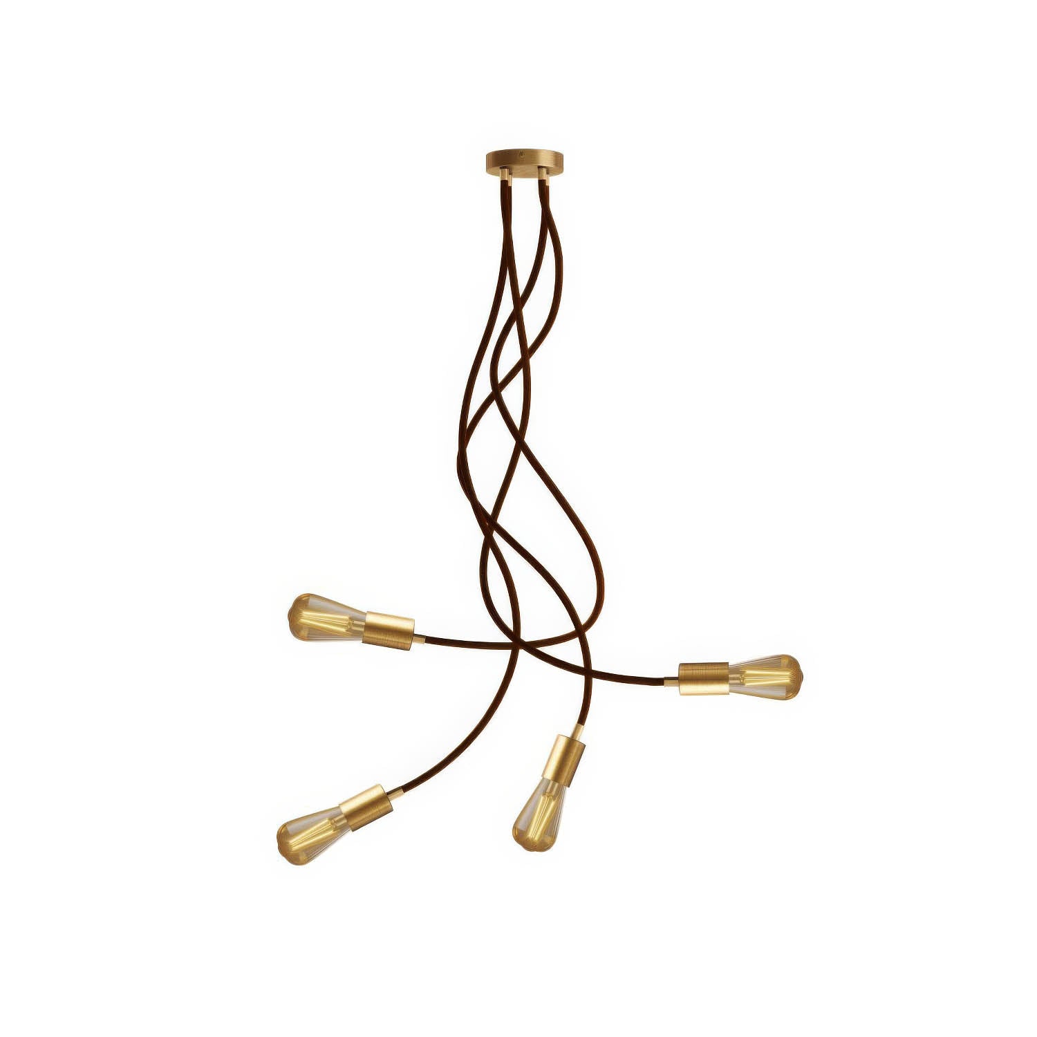 Flex 90 lampada da soffitto snodabile a luce diffusa con lampadina LED ST64 - Bronzo satinato