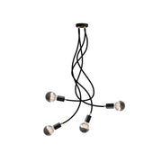 Flex 90 lampada da soffitto snodabile a luce diffusa con lampadina LED G95 - Nero