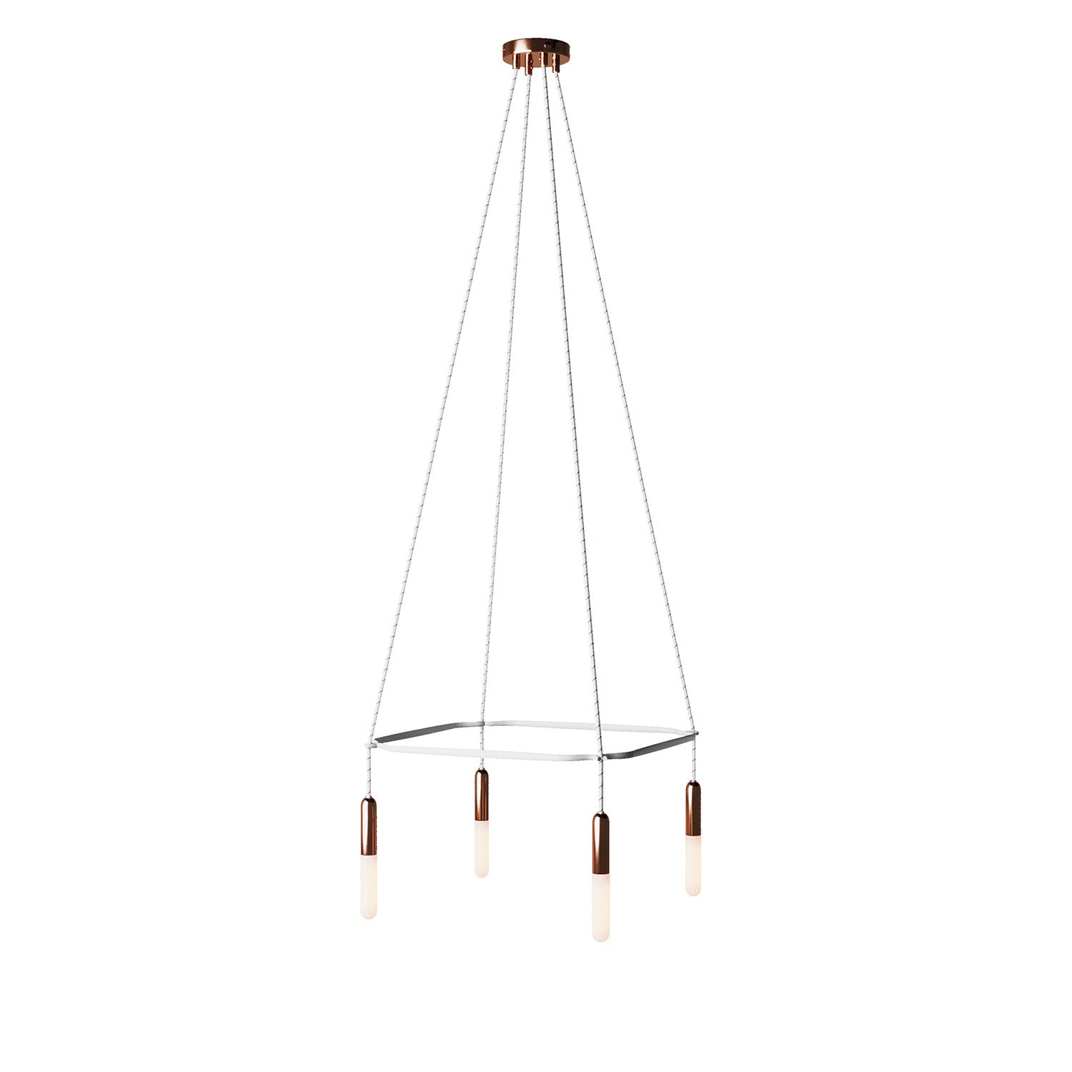 Lampadario Cage a 4 cadute P-Light - Rame