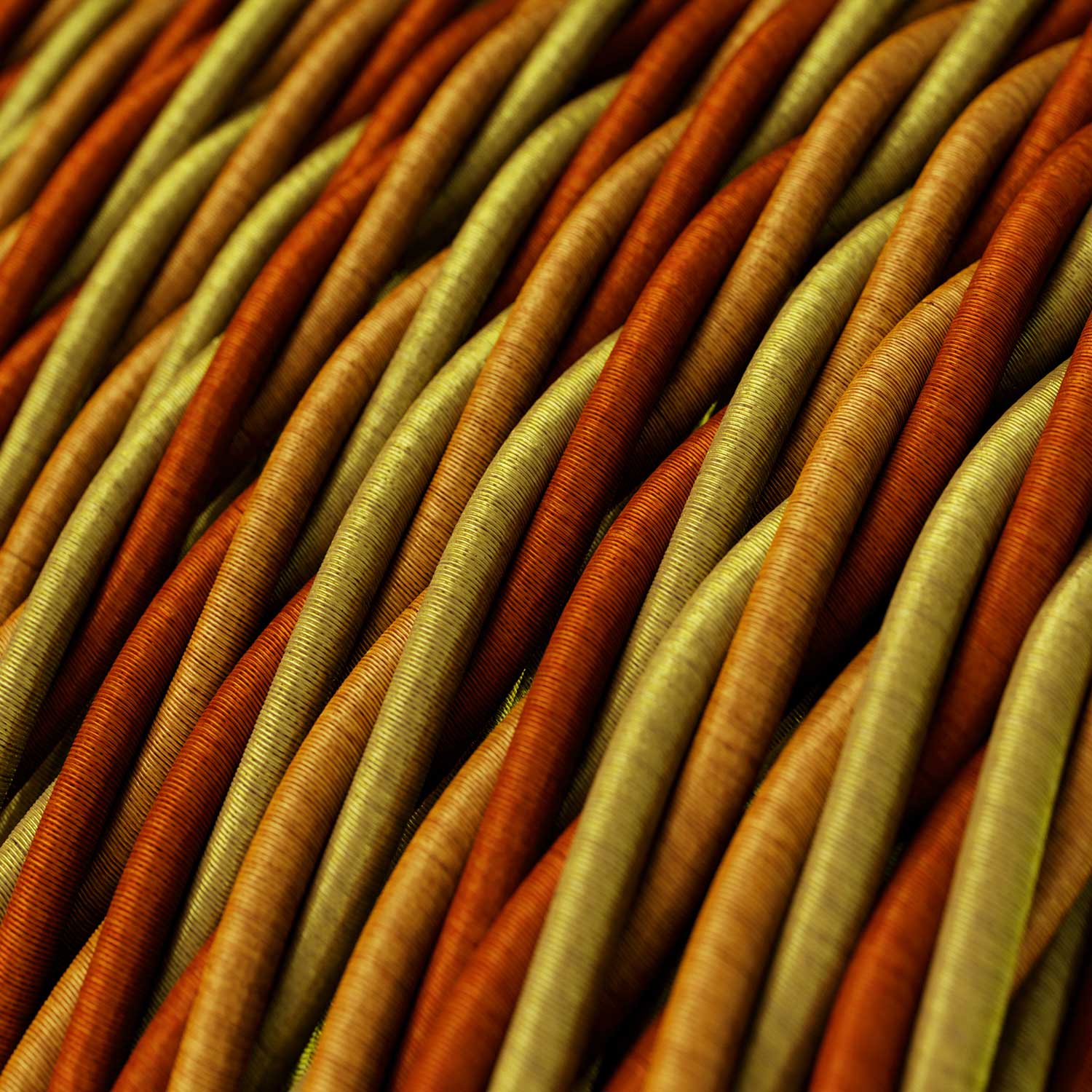 Cavo tessile per illuminazione Orange lucido - L'Originale Creative Cables, la scelta migliore per lampade moderne - TG04
