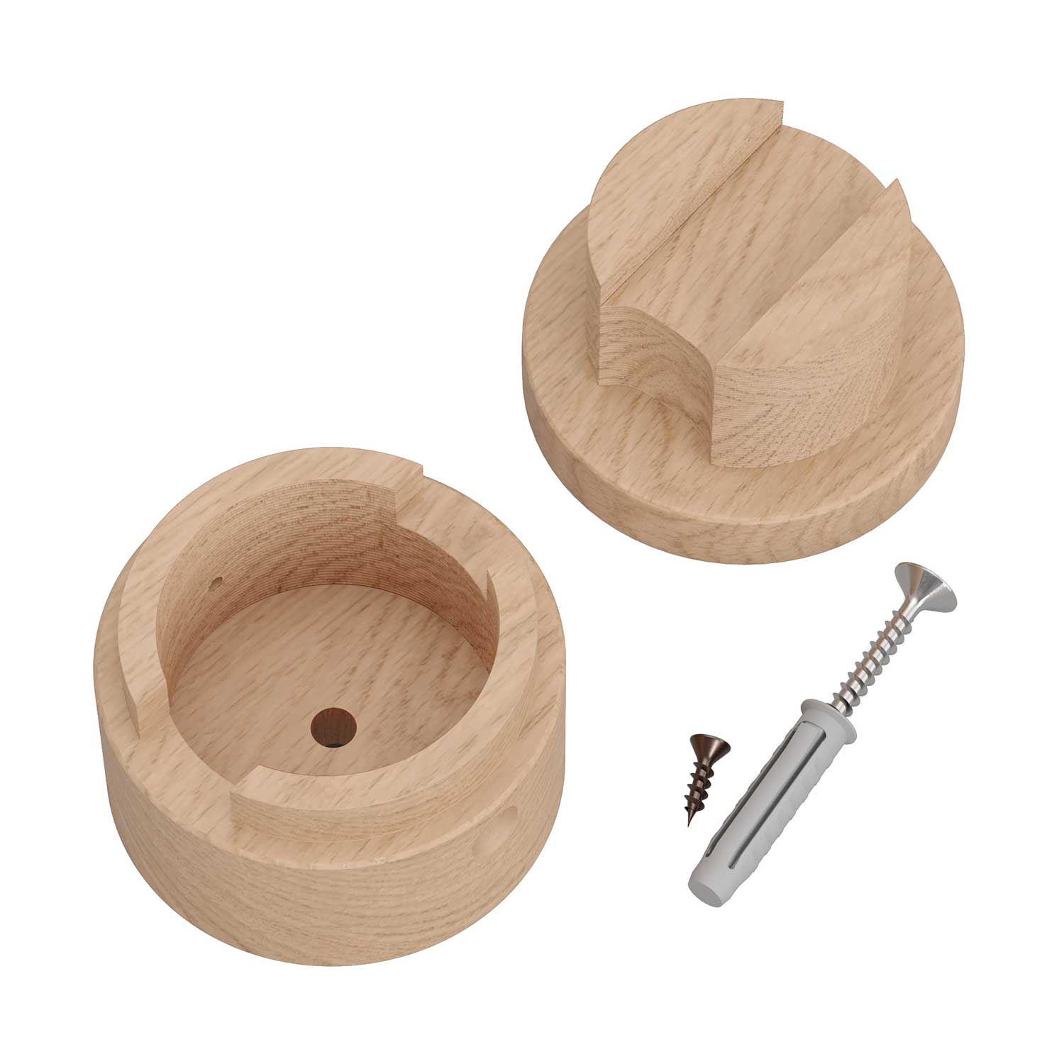 Terminale in legno per cavo per catenaria e sistema Filé. Made in Italy - Neutro
