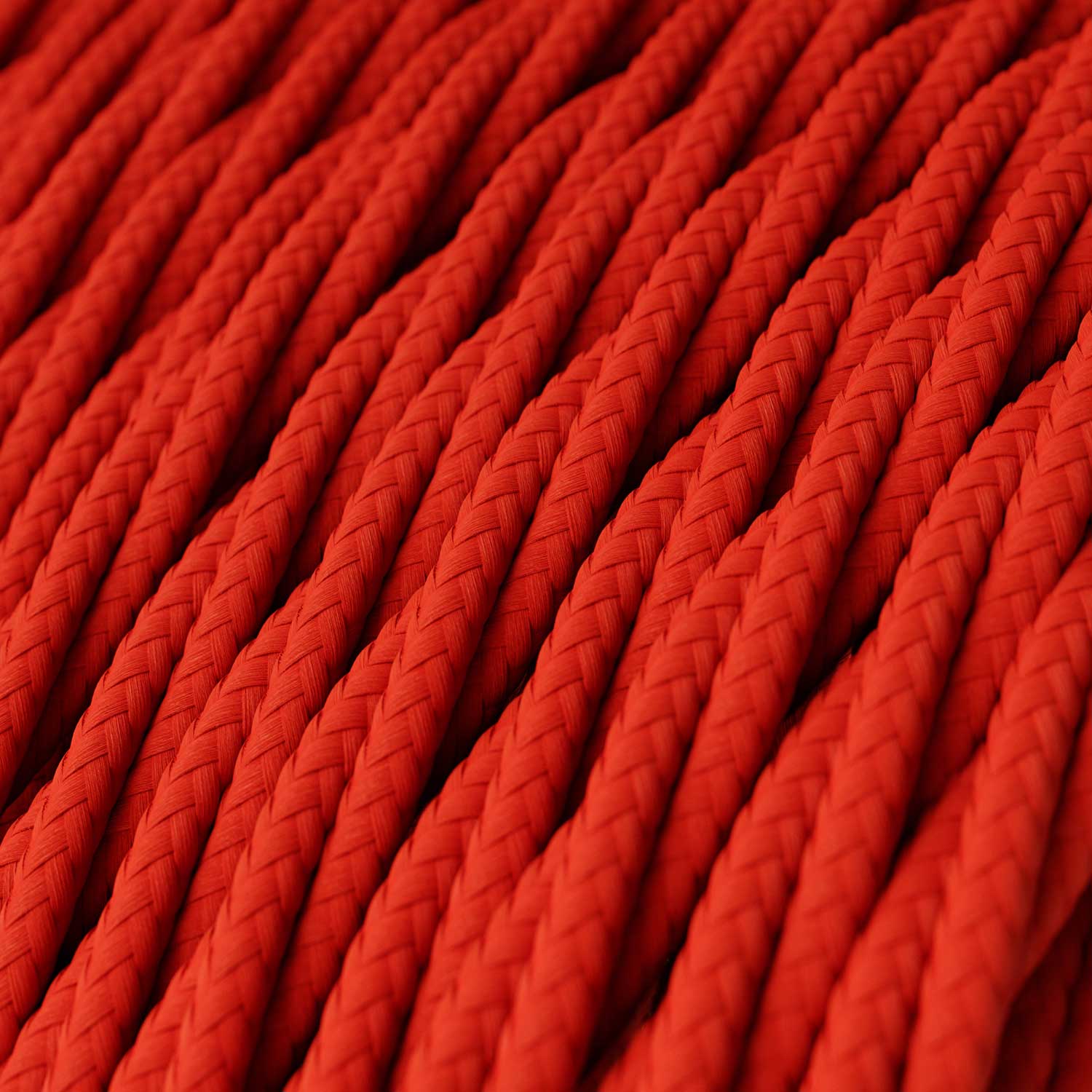 Filo elettrico ricoperto Rosso Fuoco trecciato - L'Originale Creative Cables, per lampade personalizzate - TM09