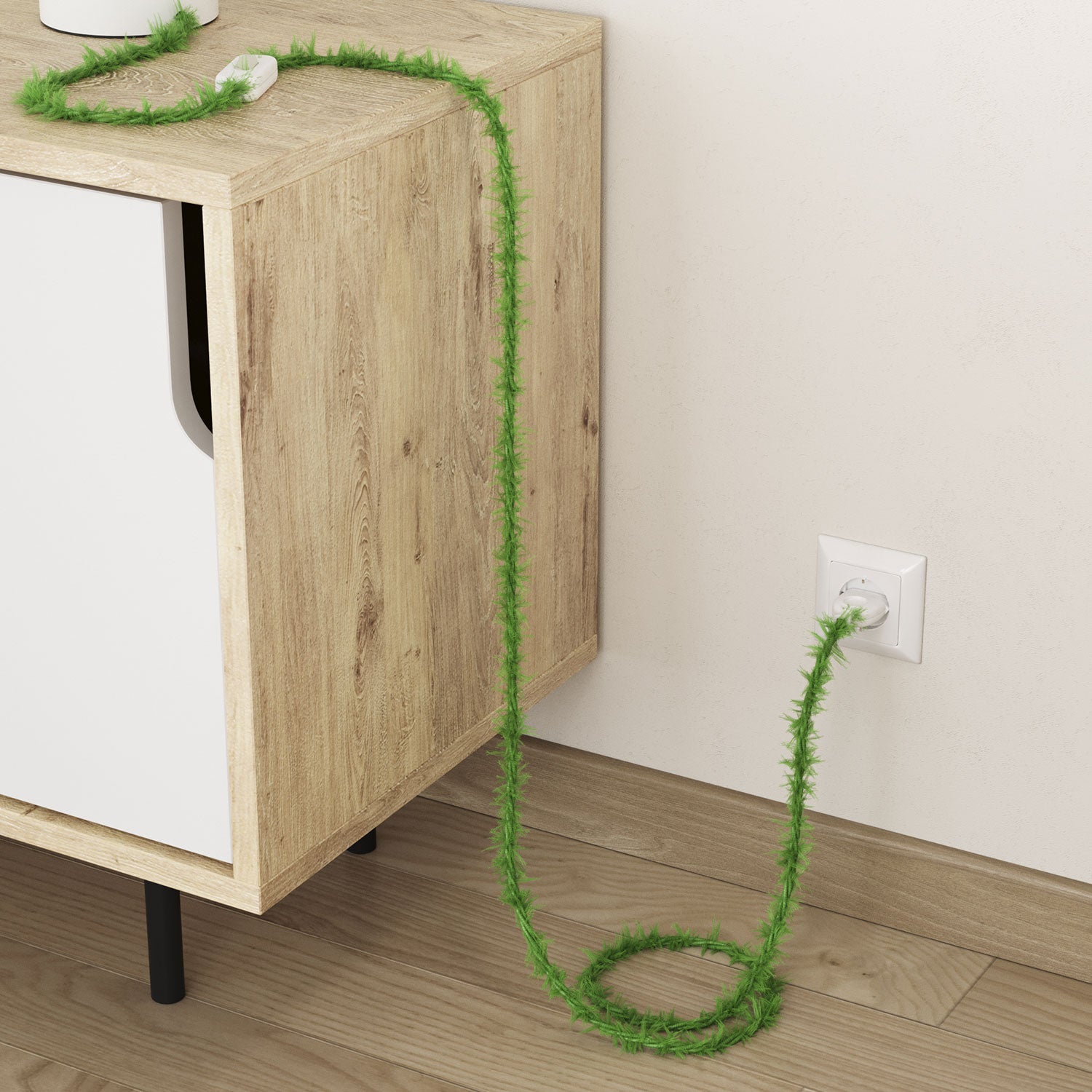 Filo elettrico ricoperto in tessuto Verde Prato Marlene - L'Originale Creative Cables, per lampade originali - TP06