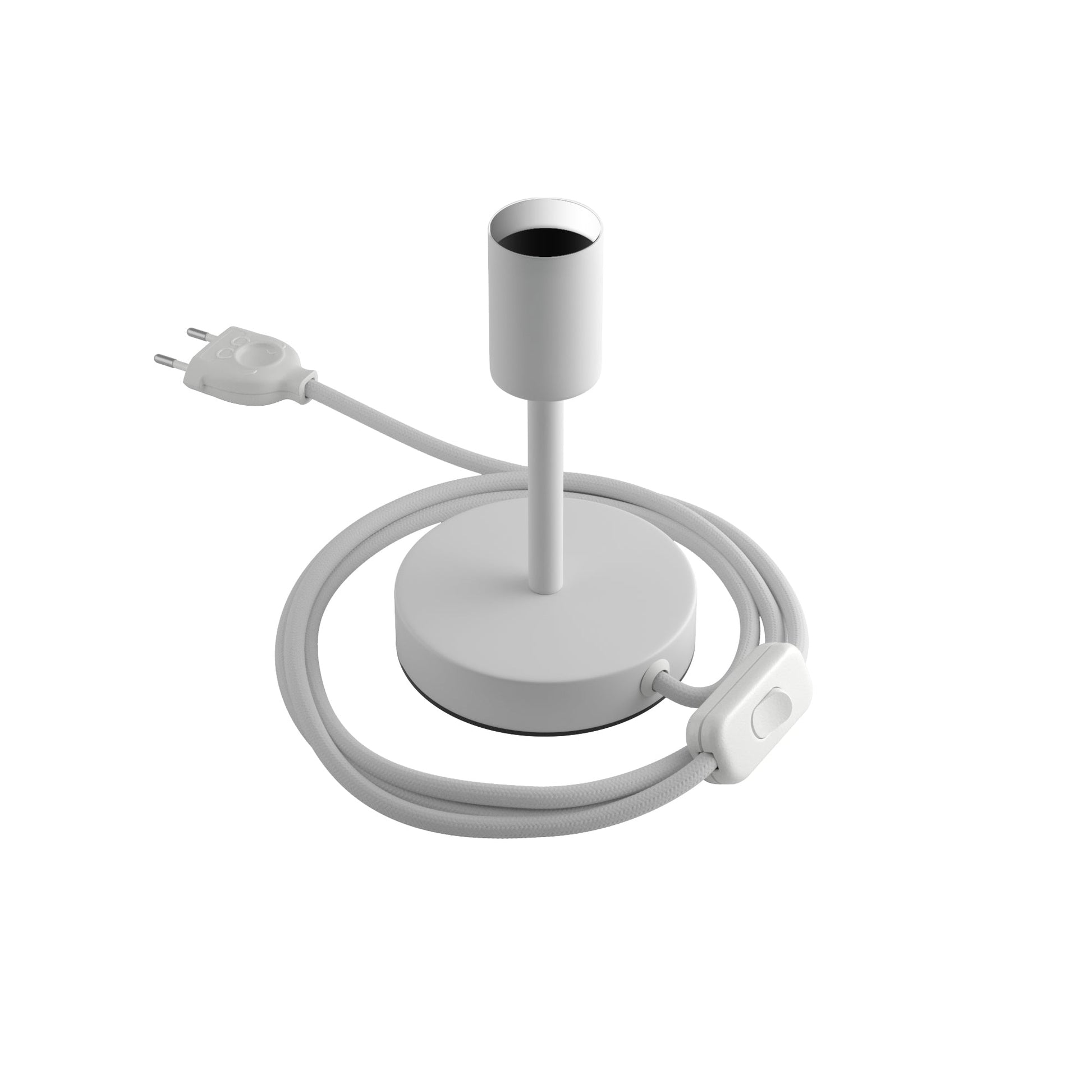 Alzaluce - Lampada da tavolo in metallo - Bianco opaco 10 cm