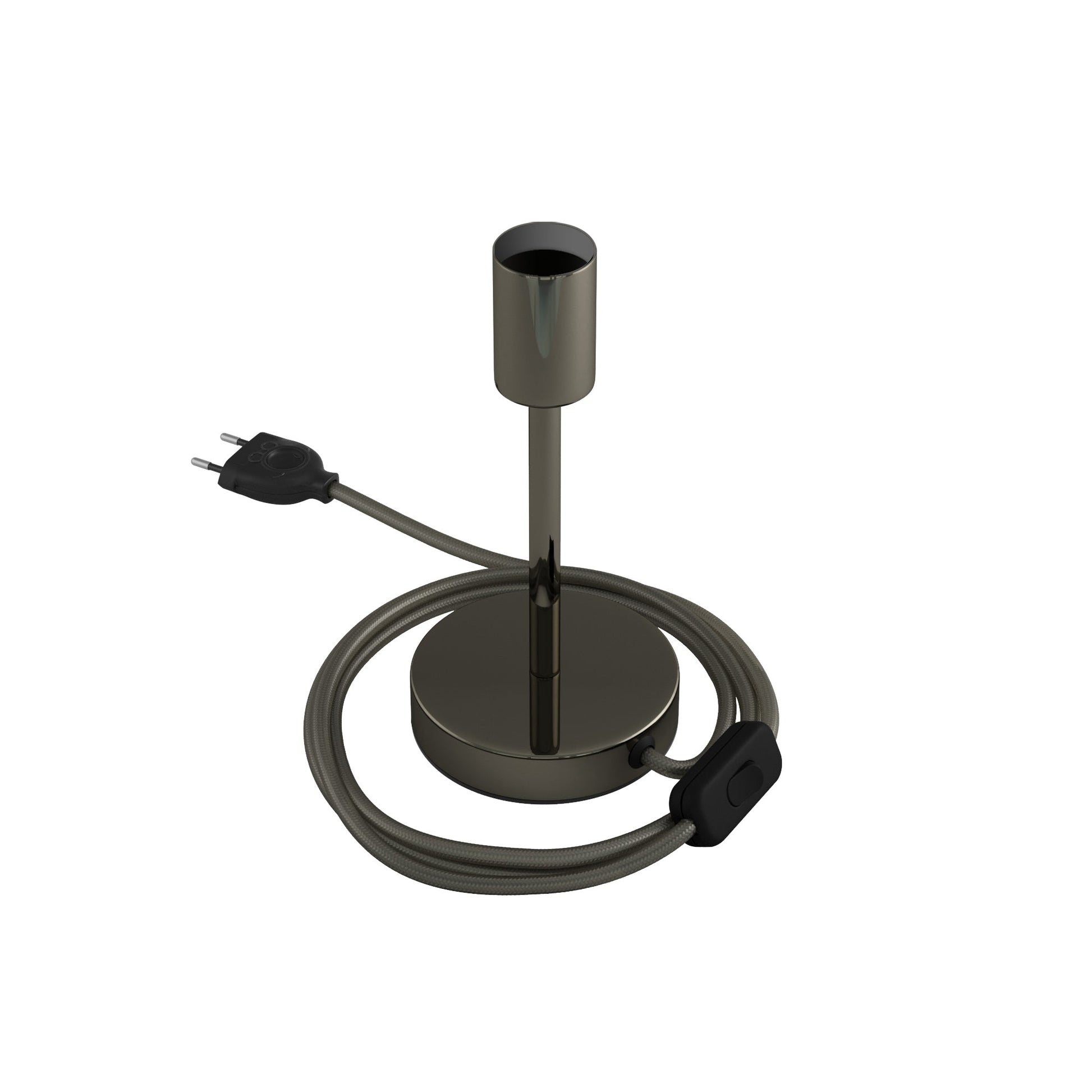 Alzaluce - Lampada da tavolo in metallo - Nero perla 15 cm