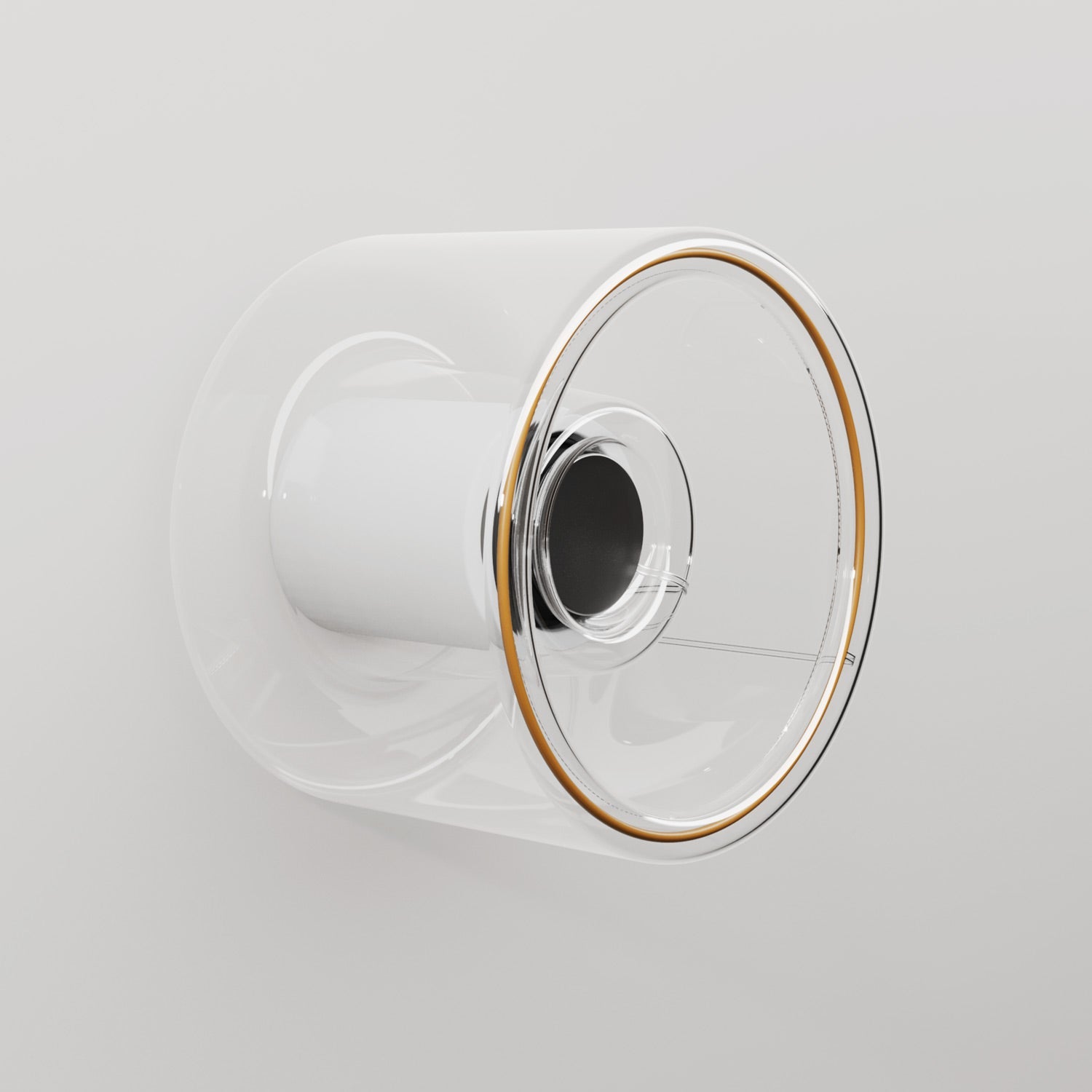 Applique con lampadina Ghost mini trasparente - Bianco