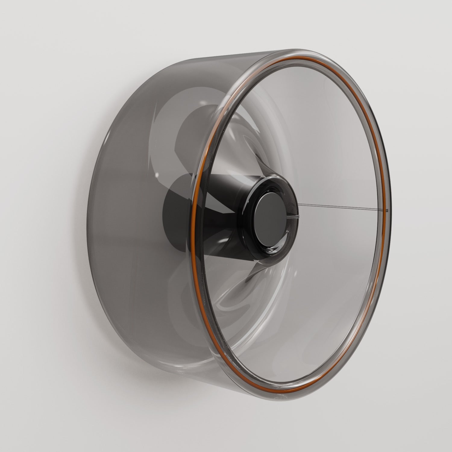 Applique con lampadina Ghost smoky - Nero