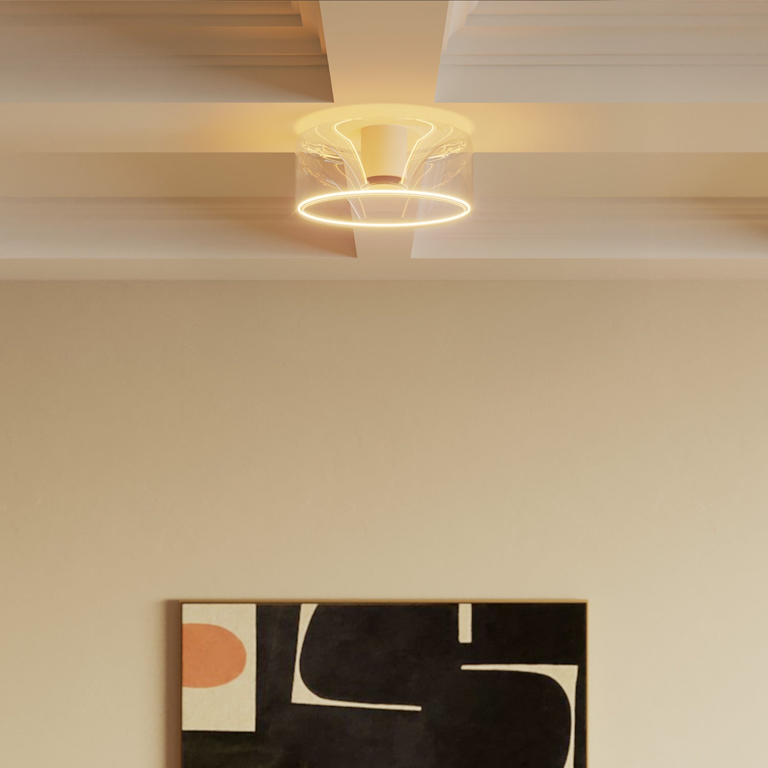 Applique con lampadina Ghost trasparente - Bianco