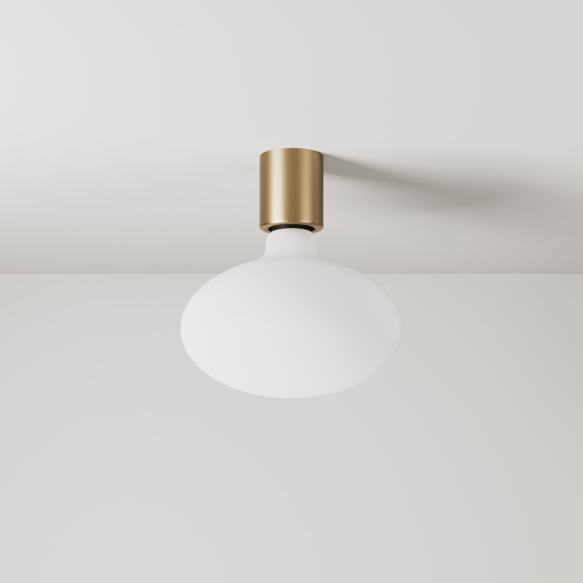Applique in metallo con lampadina LED Ellipse effetto porcellana - Bronzo satinato