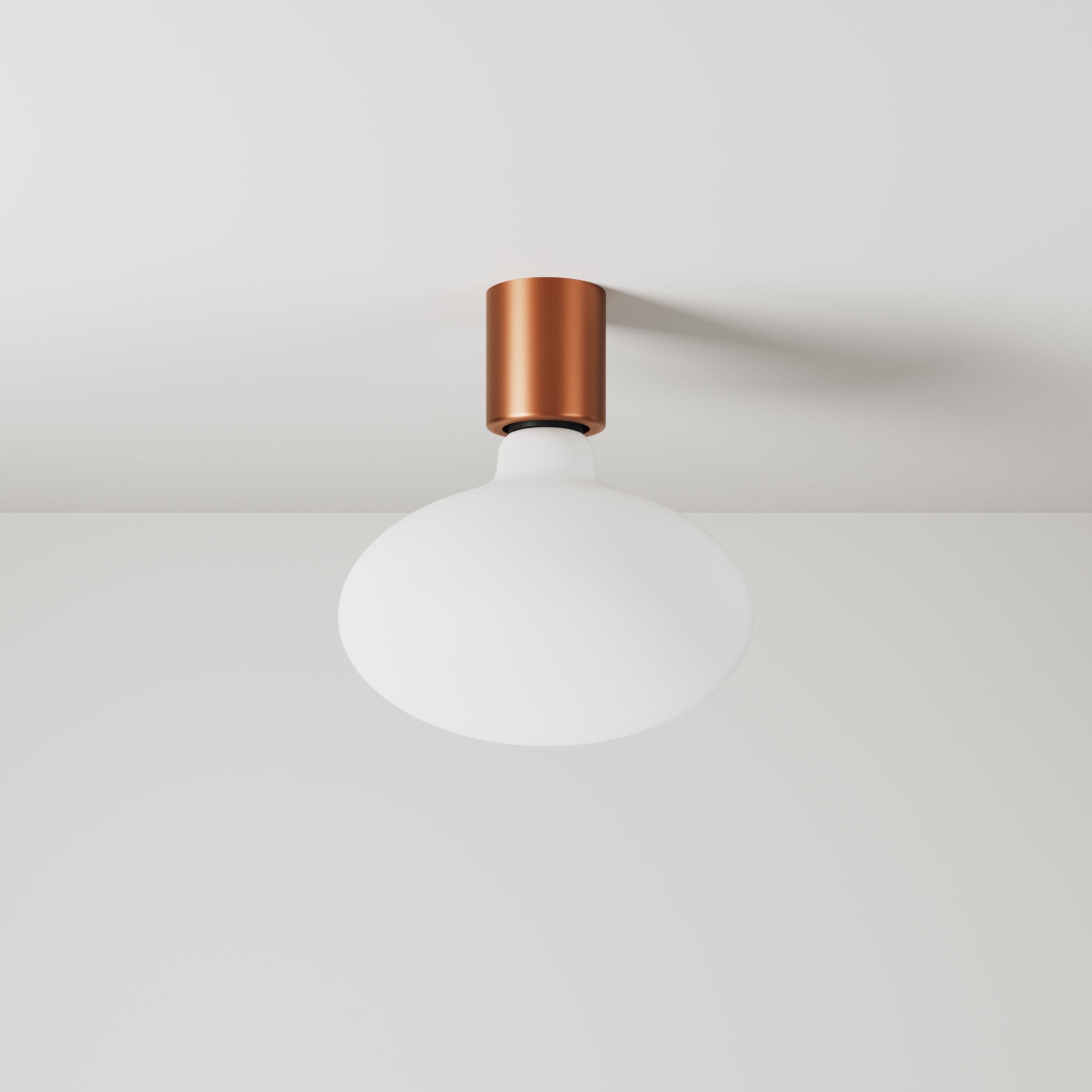 Applique in metallo con lampadina LED Ellipse effetto porcellana - Rame satinato