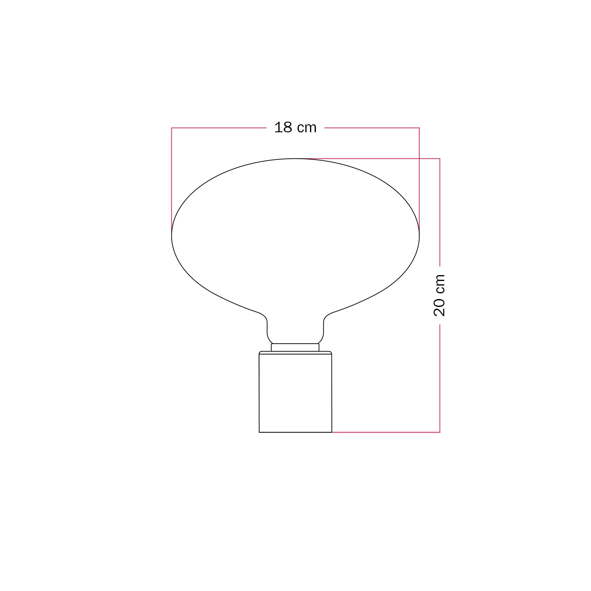 Applique in metallo con lampadina LED Ellipse effetto porcellana - Rame satinato