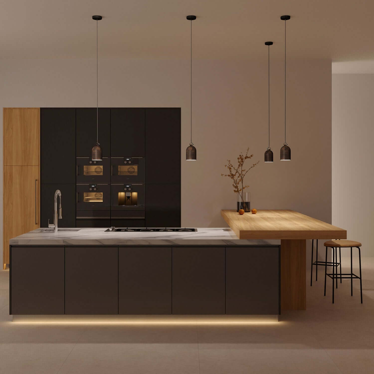 Campana Mini, paralume XS in ceramica per sospensione - Made in Italy - Effetto corten - Creative Cables